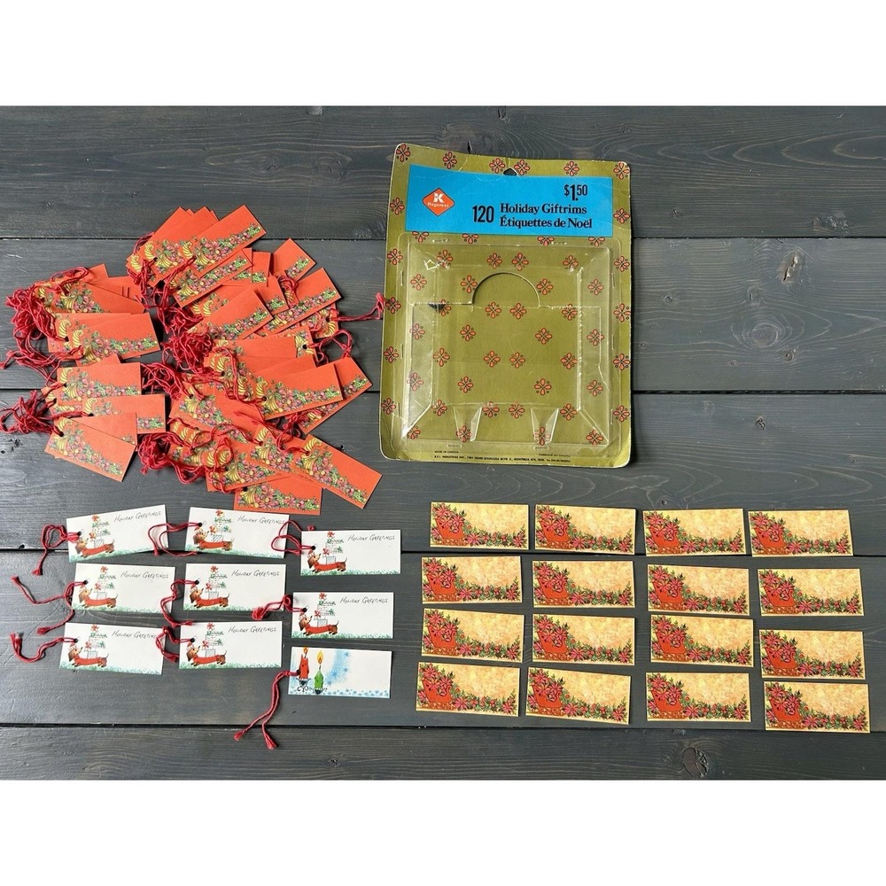 Vintage Christmas Gift Tags Lot Of 90+ Dachshund Thanks Gv Holiday Nostalgia MCM